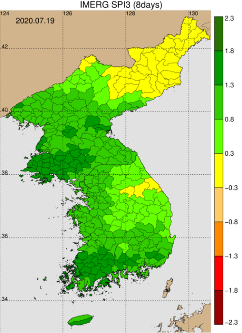 기상가뭄 지도 이미지