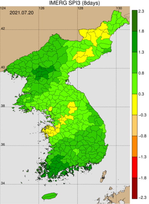 기상가뭄 지도 이미지