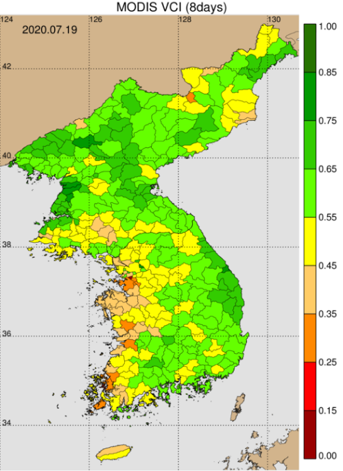 식생상태 지도 이미지