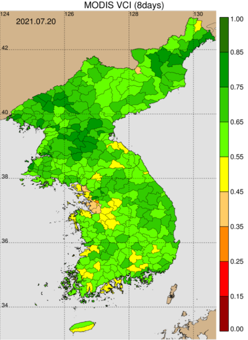 식생상태 지도 이미지